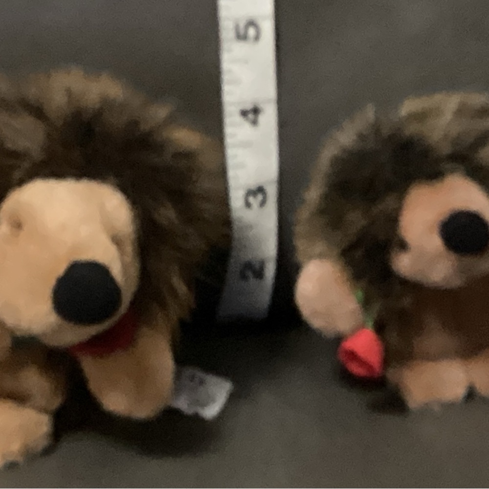 Ty Beanie Babies Hedgehog Set with tags  - Cream, Brown, Pink Collection - Picture 6 of 8